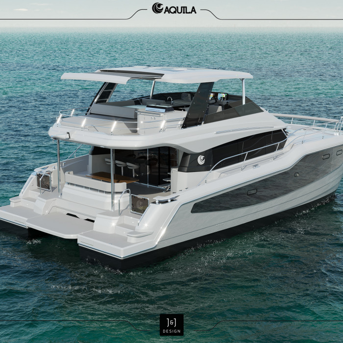 Announcement of the arrival of the Aquila 50 Yacht